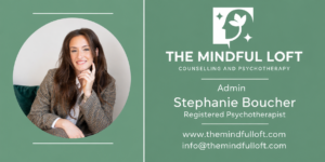 a photo of Author, Stephanie Boucher, Registered Psychotherapist
